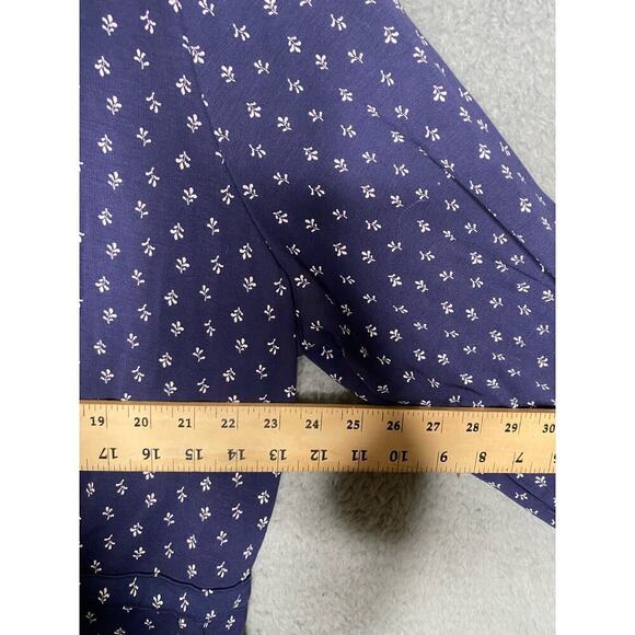 Old Navy plus womens 3x long sleeve button front floral tie waist dress midi - Picture 3 of 7